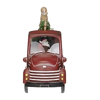 Roman 8h Lighted Swirl Gingerbread Truck Christmas Tabletop Decor
