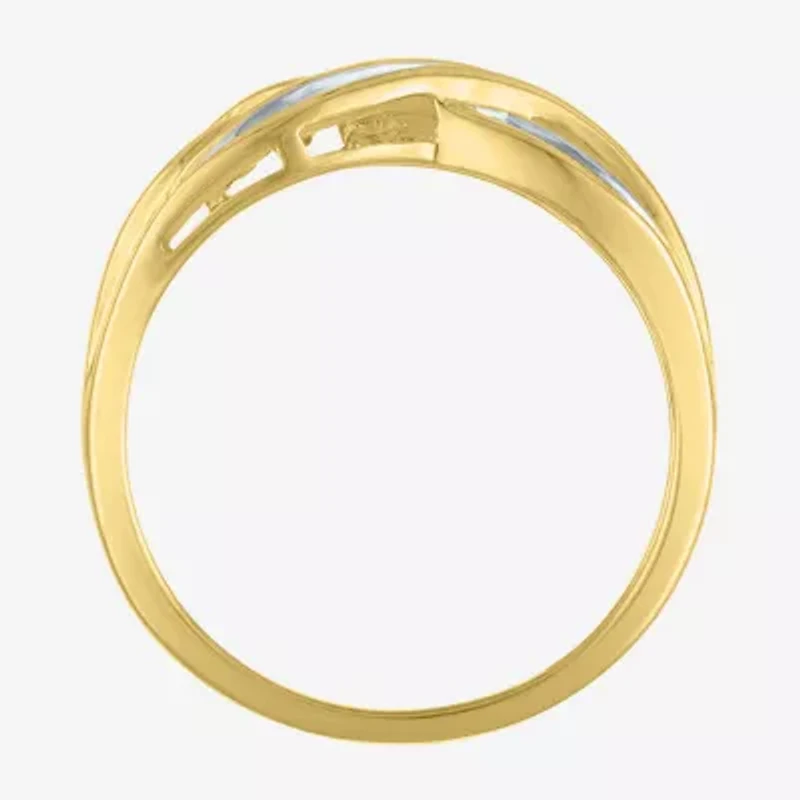 1/3 CT. T.W. Diamond 10K Gold Swirl Ring