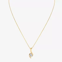 (I-J/Vs1-Vs2) Womens 1 CT. T.W. Lab Grown White Diamond 14K Gold 18 Inch Pendant Necklace