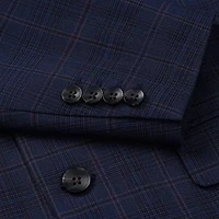 Haggar JMH Mens Slim Fit Plaid Suit Jacket