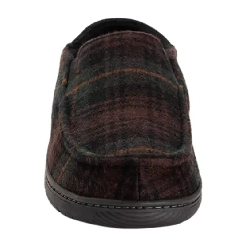 Muk Luks Owen Fll Fit Slipper Mens Memory Foam Slip Resistant Slip-On Slippers