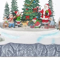 Roman 11.25in Lighted Swirl Village Christmas Tabletop Decor