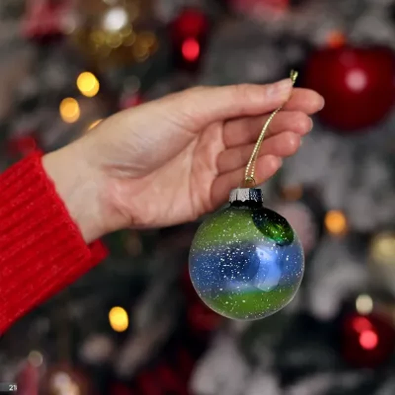 Northlight Stripe Speckled Ball 4-pc. Christmas Ornament