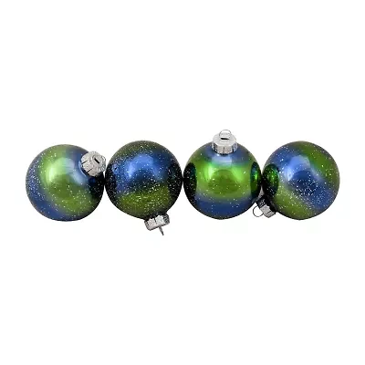 Northlight Stripe Speckled Ball 4-pc. Christmas Ornament