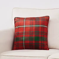 Truly Soft Red Plaid Decorative Bed Pillow