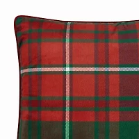 Truly Soft Red Plaid Decorative Bed Pillow