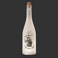 Roman 12"H Lighted Swirl Grim And Tonic Bottle Halloween Tabletop Decor