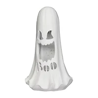 Roman 12"H Lighted Boo Ghost With Swirling Bats Halloween Tabletop Decor