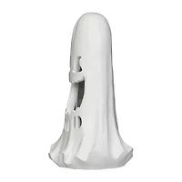 Roman 12"H Lighted Boo Ghost With Swirling Bats Halloween Tabletop Decor