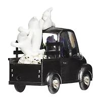 Roman 7"H Lighted Swirl Witch Truck With Ghosts Halloween Tabletop Decor
