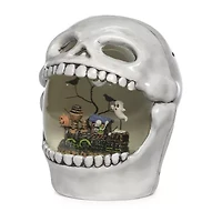 Roman 7" Lighted Skull Swirl Halloween Tabletop Decor