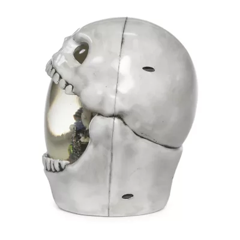 Roman 7" Lighted Skull Swirl Halloween Tabletop Decor