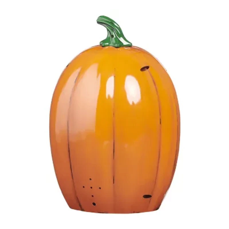 Roman 9"H Lighted Swirl Jack O Lantern Halloween Tabletop Decor