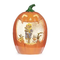 Roman 9"H Lighted Swirl Jack O Lantern Halloween Tabletop Decor