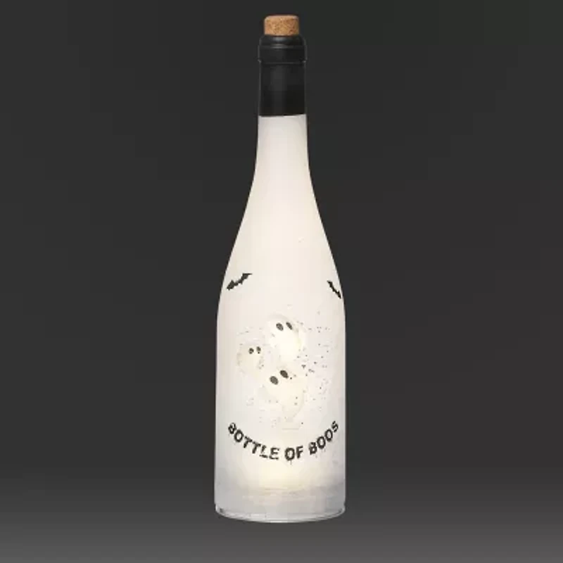 Roman 12"H Lighted Swirl Bottle Of Boos Halloween Tabletop Decor