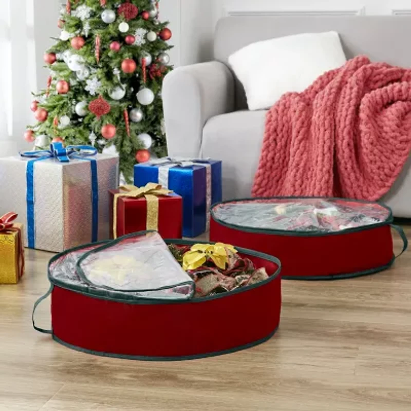 Baum Christmas 2-pc. 25 Inch Wreath Storage Bag