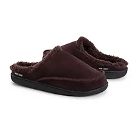 Muk Luks Faux Suede Clog Mens Memory Foam Slip Resistant Slip-On Slippers
