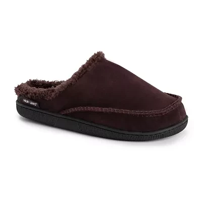 Muk Luks Faux Suede Clog Mens Memory Foam Slip Resistant Slip-On Slippers