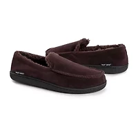 Muk Luks Faux Suede Moccasin Mens Memory Foam Slip Resistant Slip-On Slippers