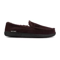 Muk Luks Faux Suede Moccasin Mens Memory Foam Slip Resistant Slip-On Slippers