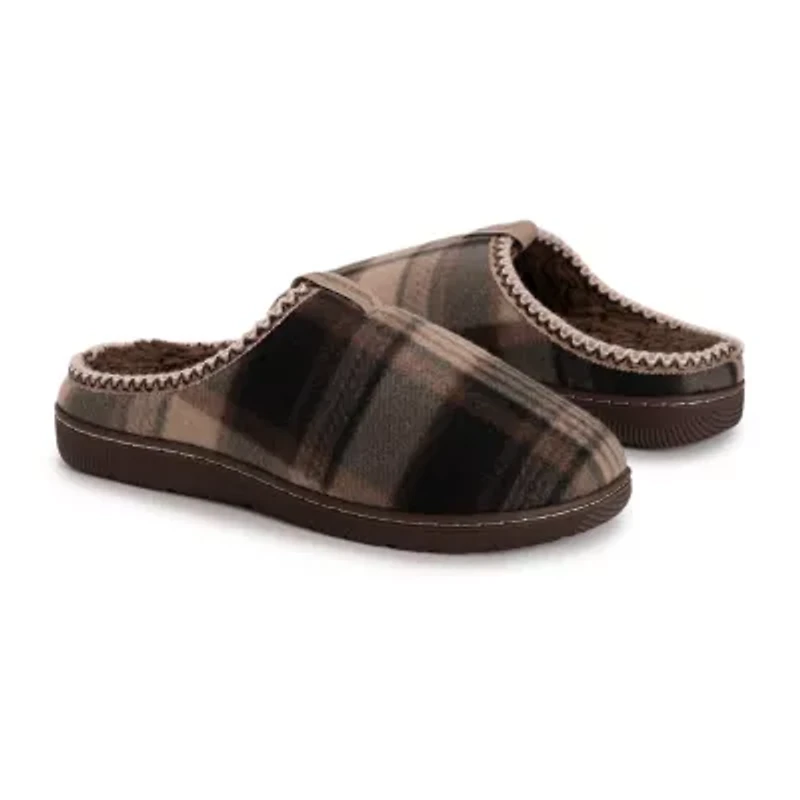 Muk Luks Jaydon Clog Mens Memory Foam Slip Resistant Slip-On Slippers