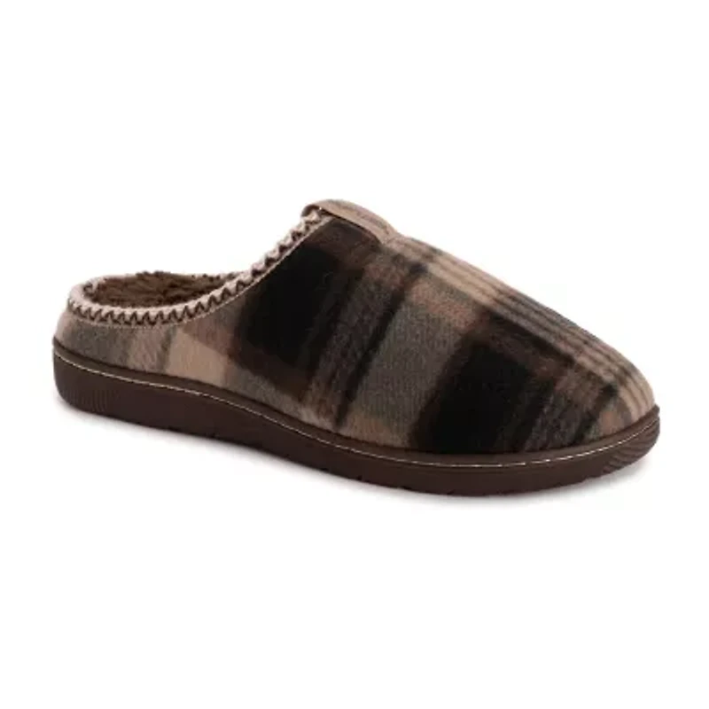 Muk Luks Jaydon Clog Mens Memory Foam Slip Resistant Slip-On Slippers