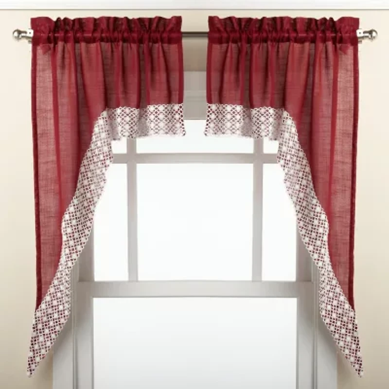 Sweet Home Collection Salem Rod Pocket Valance