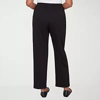 Alfred Dunner Classics Womens Straight Pull-On Pant