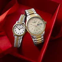 Timex® Easy Reader Two Tone Womens Expansion Strap Watch