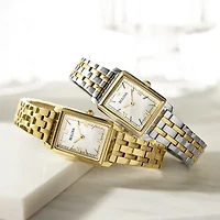 Bulova Womens Gold Tone Stainless Steel Bracelet Watch 97l177