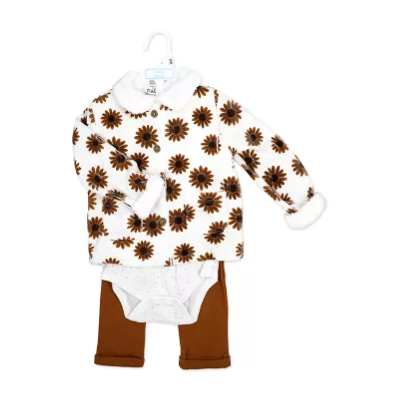 3 Stories Trading Company Girls 3-pc. Baby Clothing Set