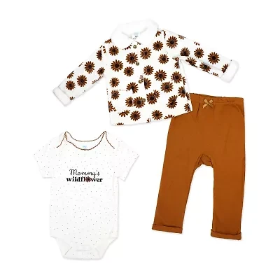 3 Stories Trading Company Girls 3-pc. Baby Clothing Set
