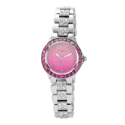Armitron® Now® Womens Pink Ombré Dial Silver-Tone Bracelet Watch