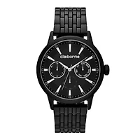 Claiborne® Mens Gunmetal Dress Watch