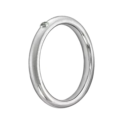 Personally Stackable Color-Enhanced Green Diamond-Accent Sterling Silver Stackable Ring