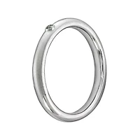 Personally Stackable Color-Enhanced Green Diamond-Accent Sterling Silver Stackable Ring