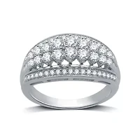 Womens CT. T.W. Natural White Diamond 10K Gold Band