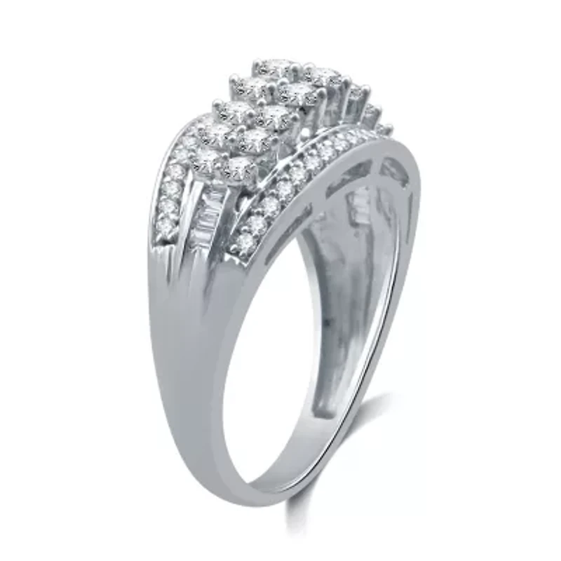 Womens CT. T.W. Natural White Diamond 10K Gold Band