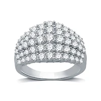 Womens 2 CT. T.W. Natural White Diamond 10K Gold Cocktail Ring