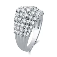 Womens 2 CT. T.W. Natural White Diamond 10K Gold Cocktail Ring