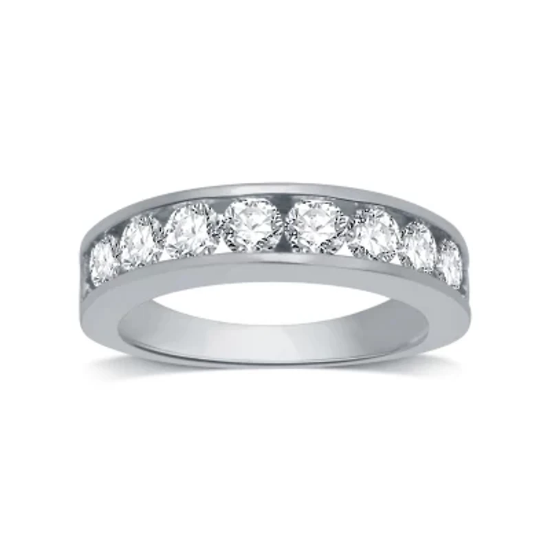 Deluxe Collection Womens 3MM 1 1/2 CT. T.W. Natural White Diamond 14K Gold Wedding Band