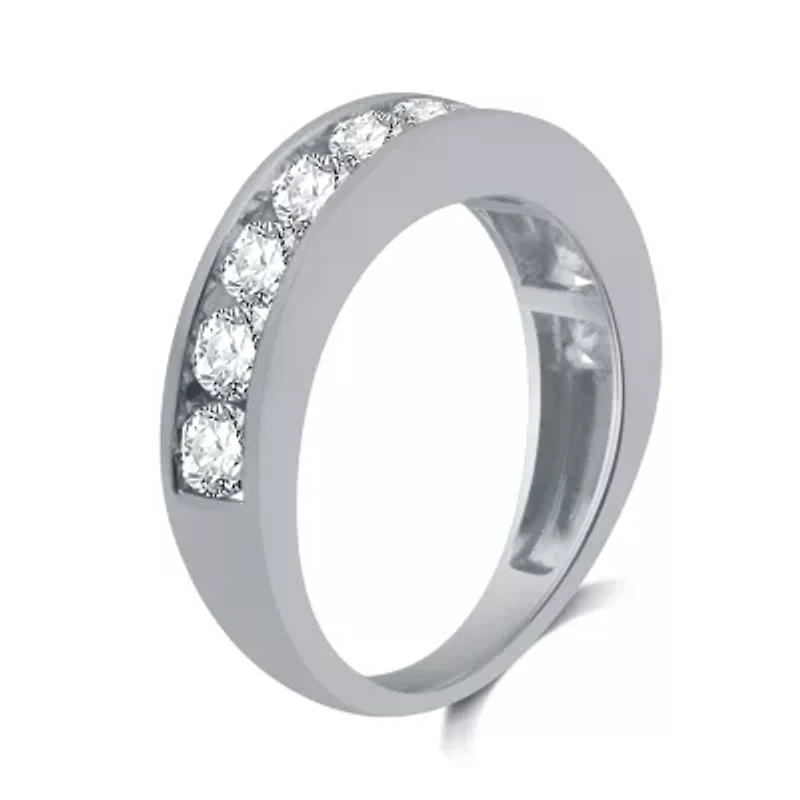 Deluxe Collection Womens 3MM 1 1/2 CT. T.W. Natural White Diamond 14K Gold Wedding Band