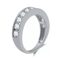 Deluxe Collection Womens 3MM 1 1/2 CT. T.W. Natural White Diamond 14K Gold Wedding Band