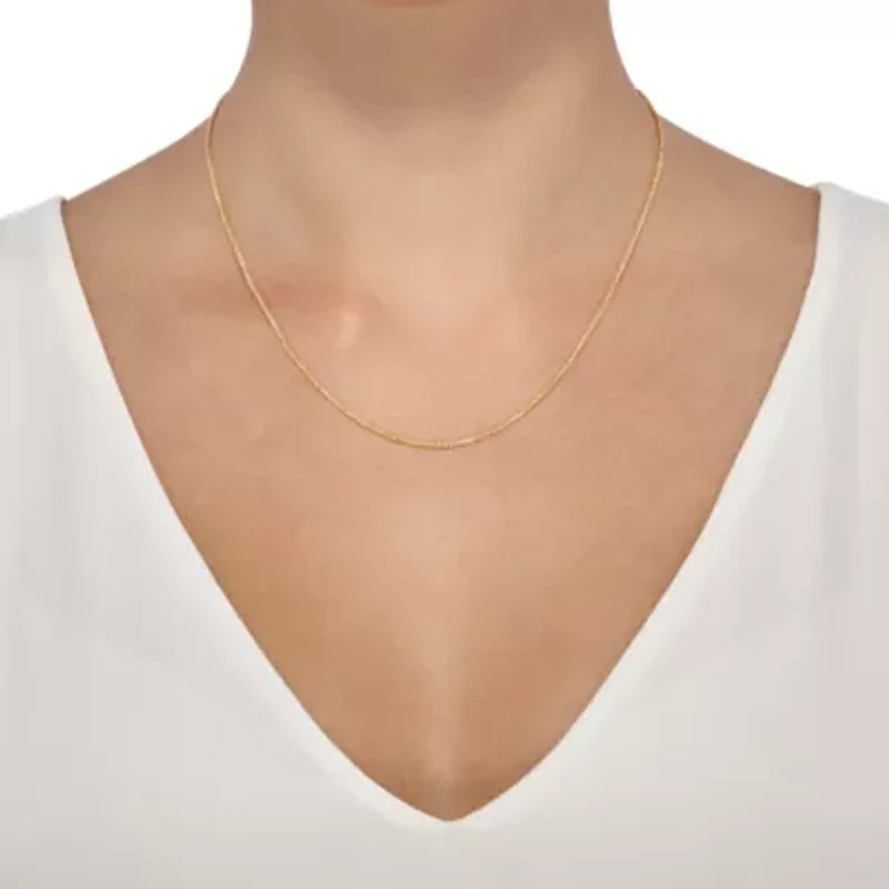 14K Gold 18-20 Inch Hollow Link Chain Necklace