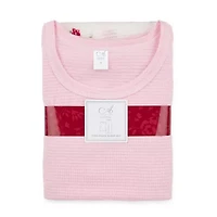 Adonna Womens Round Neck Long Sleeve 2-pc. Pajama Sets