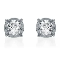 1/3 CT. T.W. Natural White Diamond 10K Gold 4.8mm Stud Earrings