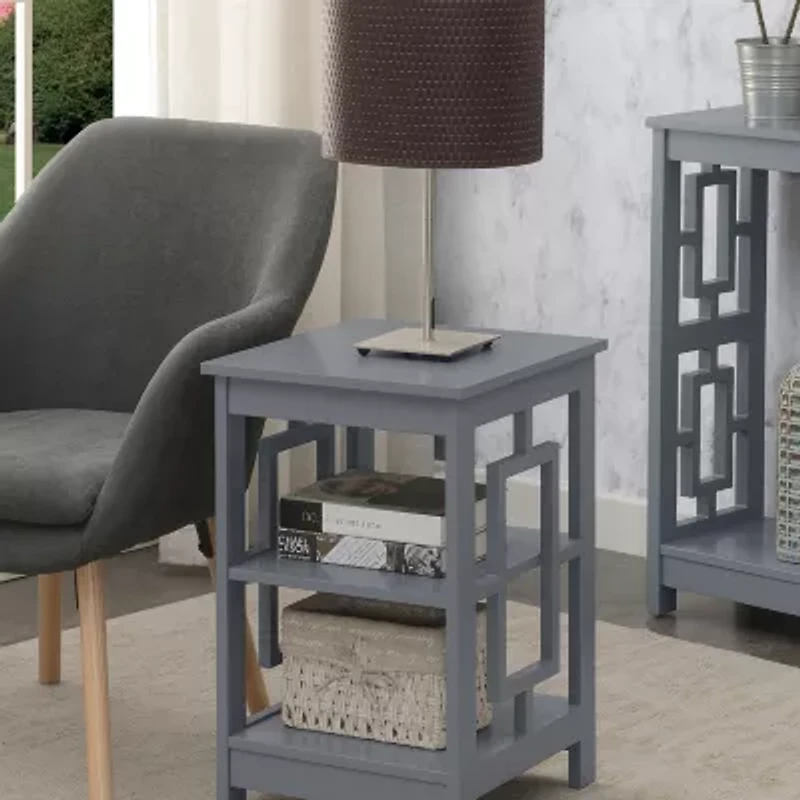 Convenience Concepts Town Square Living Room Collection Storage Console Table