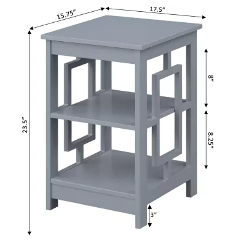 Convenience Concepts Town Square Living Room Collection Storage Console Table