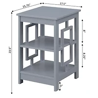Convenience Concepts Town Square Living Room Collection Storage Console Table