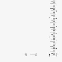 Silver Treasures Cubic Zirconia Sterling Silver 4.8mm Round Stud Earrings